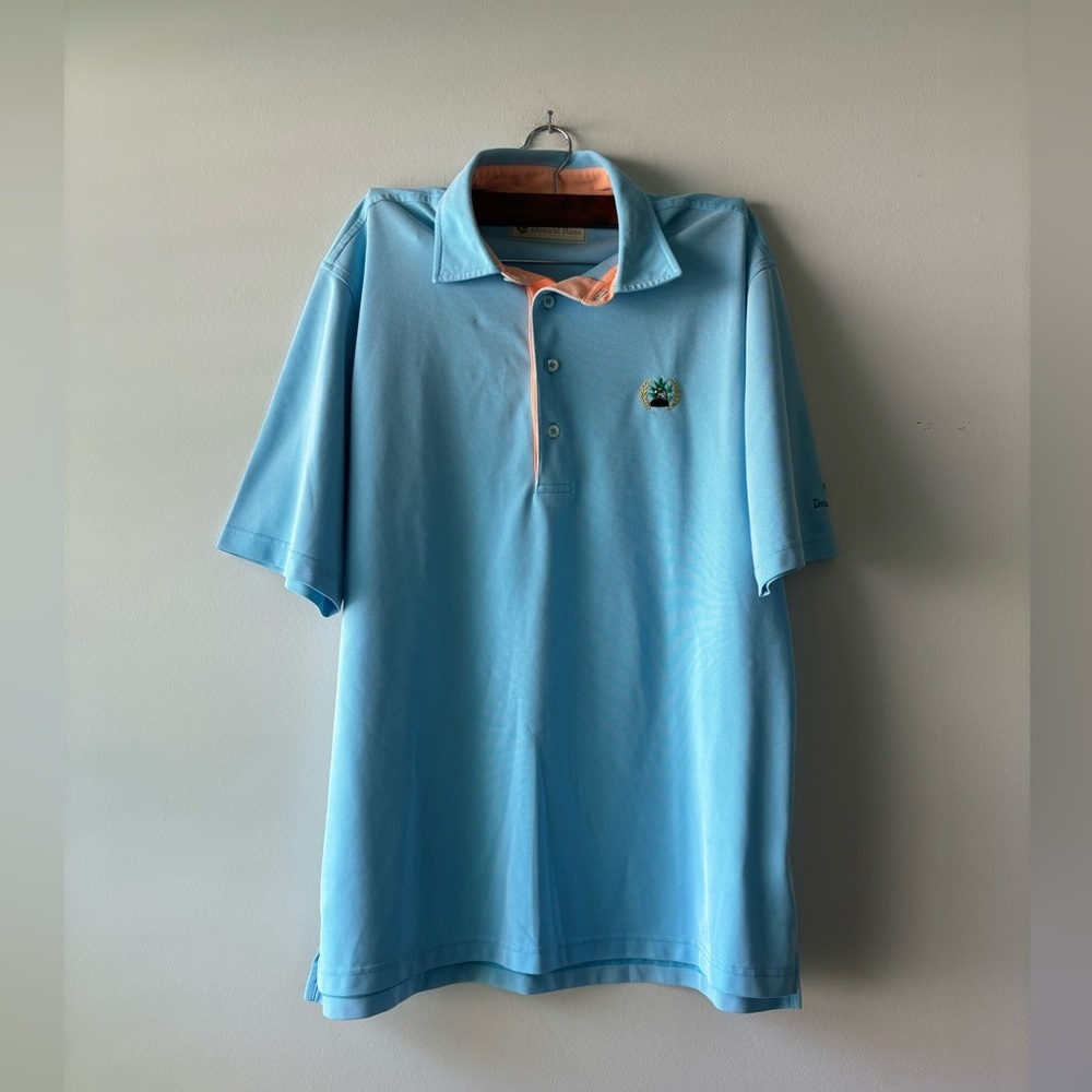 Men's Donald‎ Ross light blue golf polo shirt size M